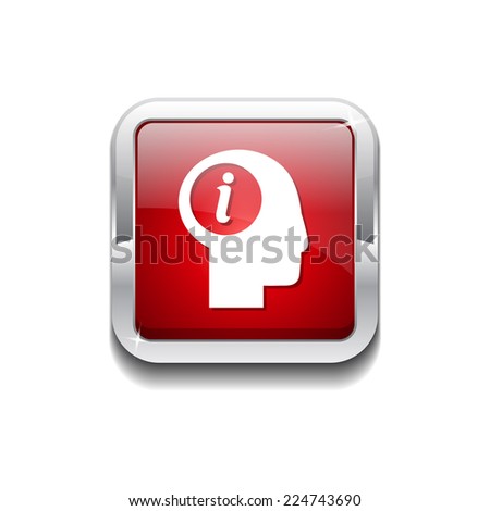 Info Red Vector Icon Button