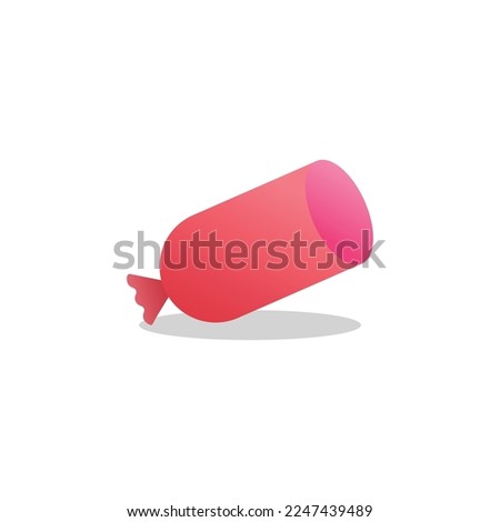 Sausage Icon. Sausage Logo. Vector Illustration. Isolated on White Background. Editable Stroke