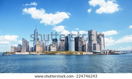 New York skyline downtown manhattan