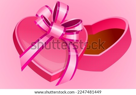 pink heart shaped box for valentines day