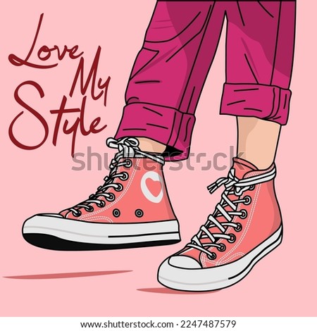 Shoes Pair of sneakers Vectors  Illustrations