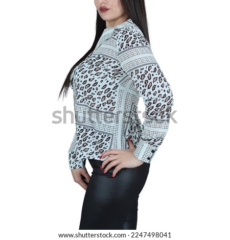 Classy Long Sleeve Leopard Printed Chiffon Shirt