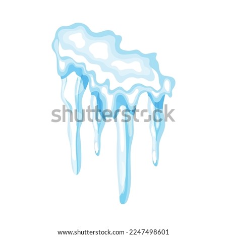 Winter landscaping isometric icon with icicles 3d vector illustration Royalty-Free Stock Photo #2247498601