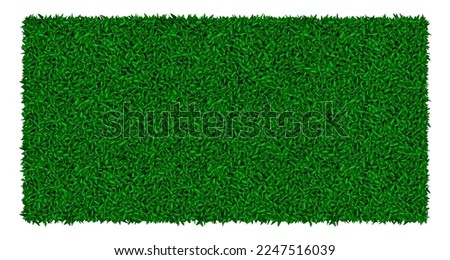Green astro turf mat with grass texture. Carpet or lawn top view. Vector background. Baseball, soccer, football or golf field. Fake plastic or fresh natural ground for game play. Royalty-Free Stock Photo #2247516039