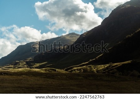Picture of Three sisters mountains in Glencoe, Scotland. 