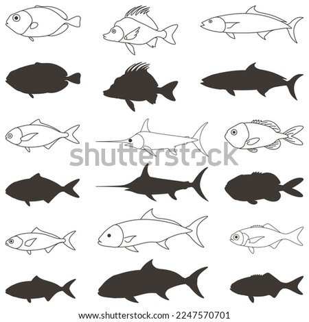 Free vector collection of fish in various types 2