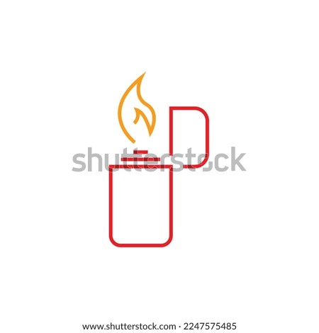 lighter vector icon for ciggar smoking cigarette