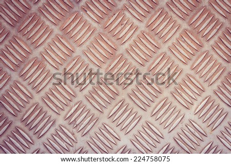 Old stainless steel floor plate texture