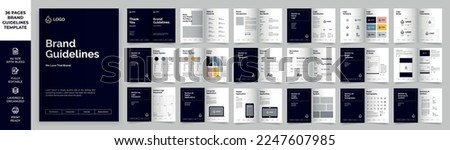 Brand Guideline Template, Simple style and modern layout Brand Style, Brand Identity, Brand Manual, Guide Book Royalty-Free Stock Photo #2247607985