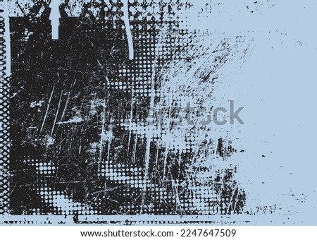 Aesthetic dotted design element. Duo tone poster . Modern art .Abstract composition . Half tone background. Halftone dots texture effect .Contemporary vector design Royalty-Free Stock Photo #2247647509