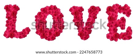 love red rose texture font for valentine day