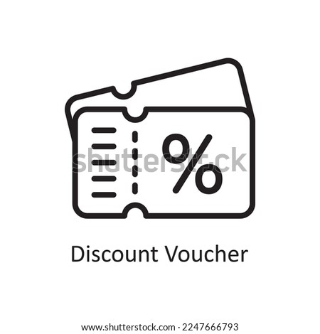Discount Voucher Vector Outline Icon Design illustration. Product Management Symbol on White background EPS 10 File Royalty-Free Stock Photo #2247666793