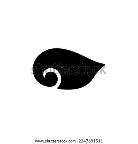 Snail shell icon. Simple style beauty shop big sale poster background symbol. Snail shell brand logo design element. Snail shell t-shirt printing. Vector for sticker.