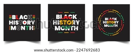 black history month typography text design background. 
black history month social media post square banner design. Juneteenth Independence Day Background. Freedom or Emancipation day. text design. Royalty-Free Stock Photo #2247692683