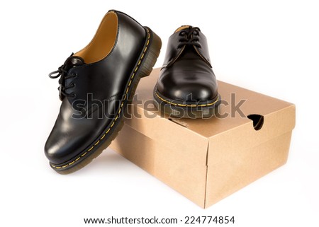Black Men's Shoes with box