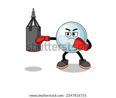 Illustration of silver ball boxer , character design