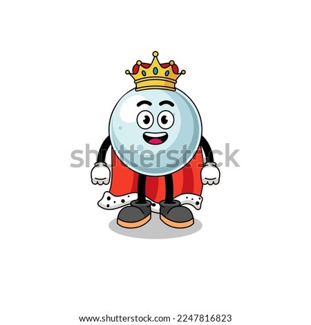 Mascot Illustration of silver ball king , character design