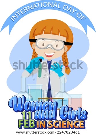 International Day of Women and Girls in Science illustration