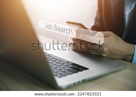 Recruitment communication. Information gathering opportunities to search for jobs on the Internet technology. The concept of finding a career from computers online business connection