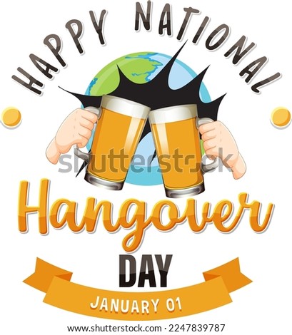 Happy National Hangover Day illustration