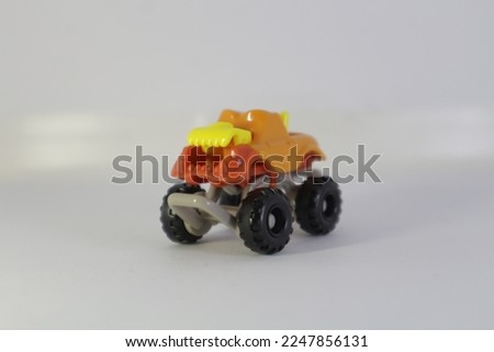 toy monster car with white background