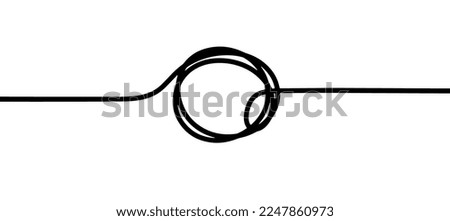 Abstract circle scribble line continuous drawing art banner background design vector. 