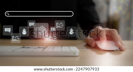 Digital chatting artificial intelligence chatbot. Chatbot, chatGPT, robot application, conversation assistant concept. AI, Robot application and global connecting. Human feedback learning technology. Royalty-Free Stock Photo #2247907933