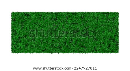 Green astroturf rug with grass texture. Carpet or lawn top view. Vector background. Baseball, soccer, football or golf field. Fake plastic or fresh natural ground for game play.