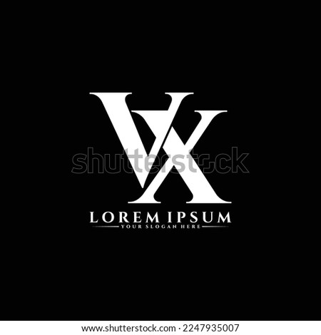 Letter VX luxury logo design vector