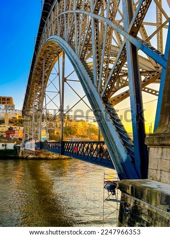 Porto, Portugal - Luis I Bridge is two-level bridge built on site of old stone one. architect is student and companion of Gustave Eiffel, Theophile Sairig. best observation decks in Porto