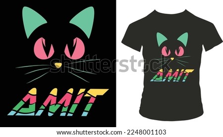 Cat t-shirt simple design for all ages people