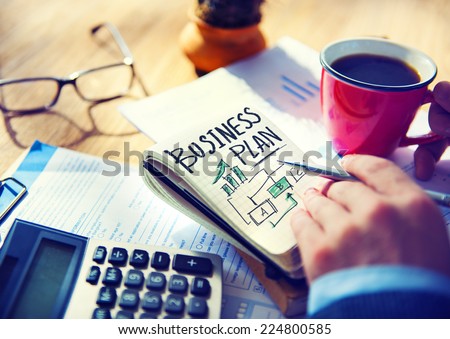 Businessman Writing Business Plan Growth Concept Royalty-Free Stock Photo #224800585
