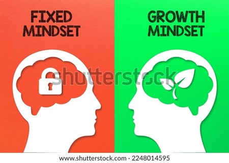 Growth Mindset with Fixed Mindset concept Royalty-Free Stock Photo #2248014595