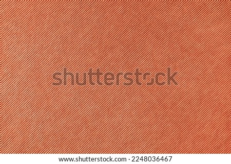 Texture background of velours orange fabric. Upholstery velveteen texture fabric, corduroy furniture textile material, design interior, decor. Ridge fabric texture close up, backdrop, wallpaper. Royalty-Free Stock Photo #2248036467