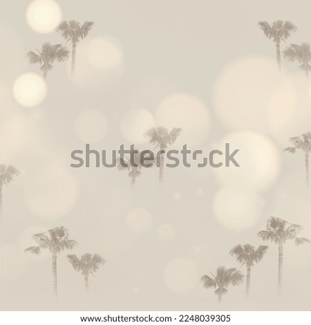 Palm trees bokeh background. Premium vintage background with bokeh effect