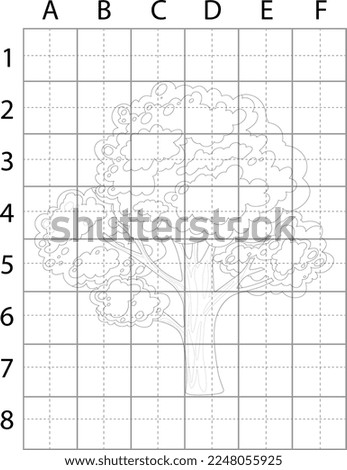 Tree Drawing Page, Tree Vector