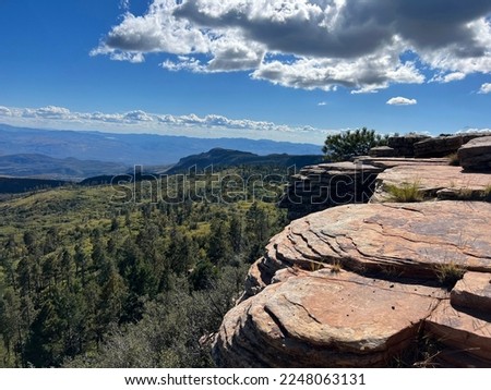 Arizona Aztec peak outside Young. Top of a cliff over looking the forest Royalty-Free Stock Photo #2248063131