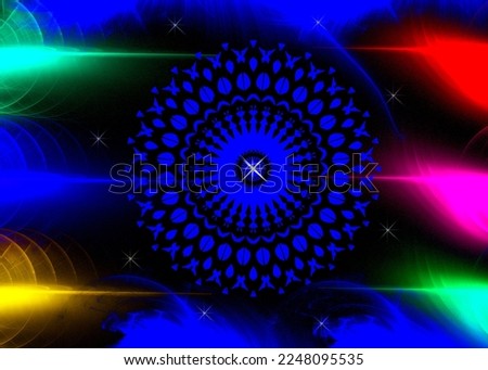 Multicolor lights with geometric design  