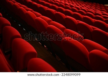 Red seats in the cinema or theater