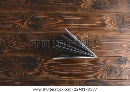 Photobook on a wooden surface