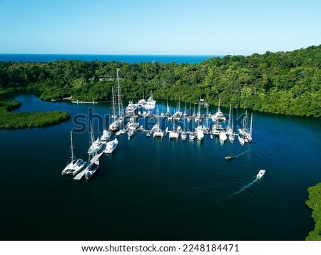 Bocas del toro, Red Frog Marina, Island bastimento, Drone  archipelago Royalty-Free Stock Photo #2248184471