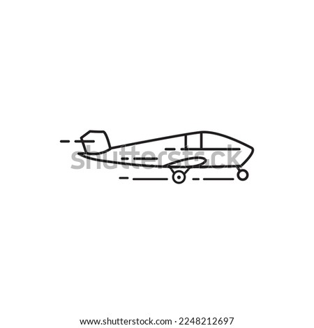 airplane icon line vector illustration design