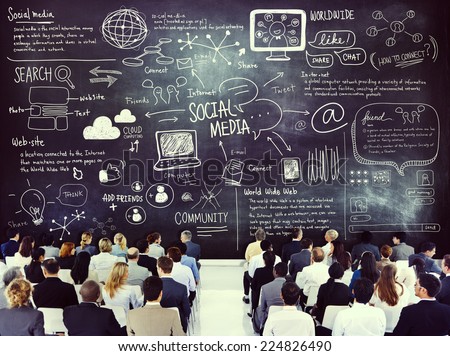 Diverse Business People Learning About Social Media Royalty-Free Stock Photo #224826490