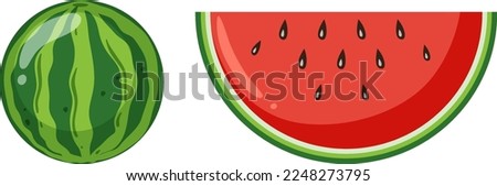 Part of watermelon vector illustration