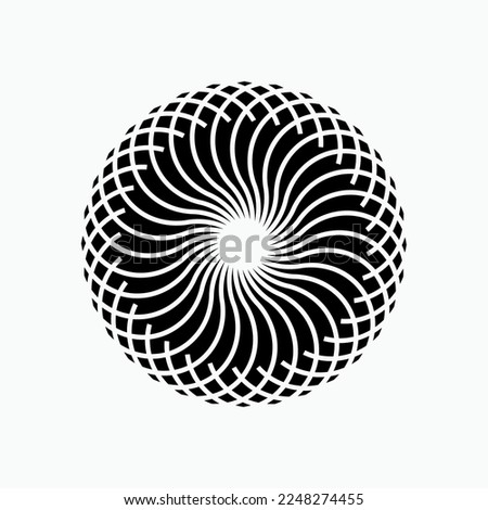 Circular Pattern Symbol.  Art Creative Template.