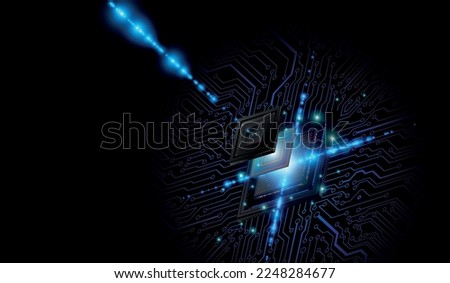 3D closeup of cpu.CPU Chip on Motherboard. Central Computer Processors CPU concept. Quantum computer, large data processing, database concept. Futuristic microchip processor. Digital chip. Royalty-Free Stock Photo #2248284677
