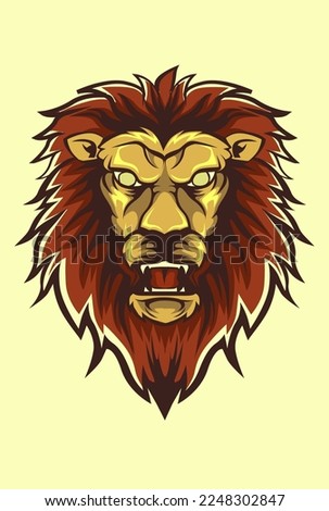 lion head sports team emblem