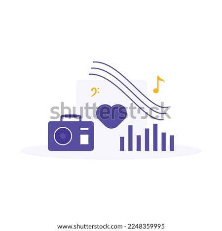Music Flat Design Illustration With Note