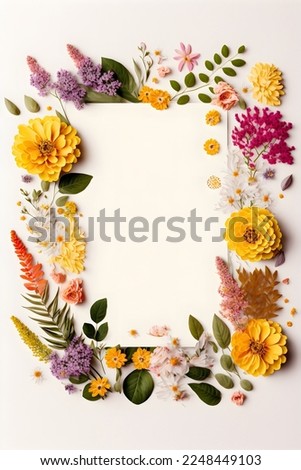 Top-view floral background photo with plenty of copy space, perfect for website backgrounds.