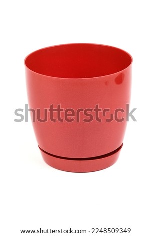Empty flower pot isolated on white. High resolution photo. Full depth of field.